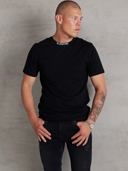 Logo Collar T-Shirt - Black