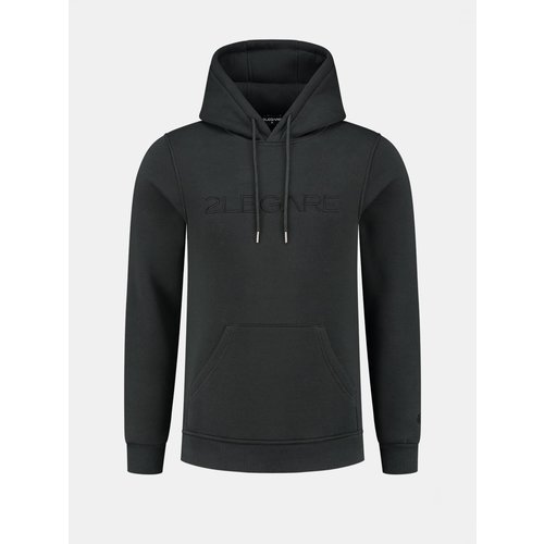 2LEGARE Logo Embroidery Hoodie - Antra/Zwart 2LEGARE Logo Embroidery Hoodie - Antra/Zwart