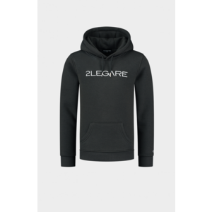 2LEGARE Kids Embroidery Hoodie - Antra/Wit