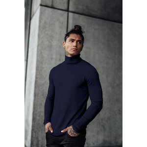 2LEGARE Turtleneck Knitwear - Navy