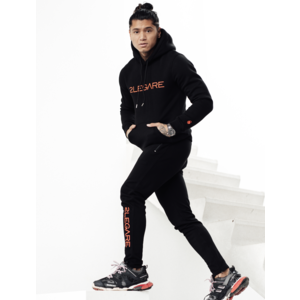 2LEGARE Embroidery Tracksuit - Black/Neon Pink