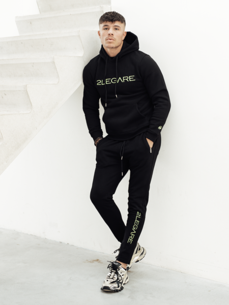 Embroidery Tracksuit - Black/Neon Yellow 2LEGARE Embroidery Tracksuit - Black/Neon Yellow