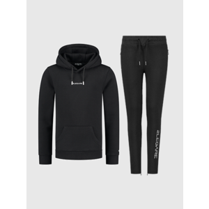2LEGARE Kids Small Logo Tracksuit - Black/White
