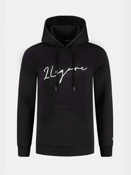 Embroidery Signature Hoodie - Black/white