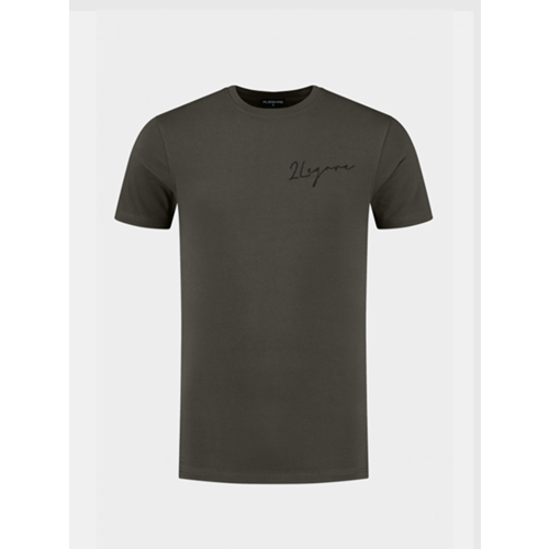 2LEGARE Embroidery Signature T-Shirt - Groen/Zwart 2LEGARE Embroidery Signature T-Shirt - Groen/Zwart