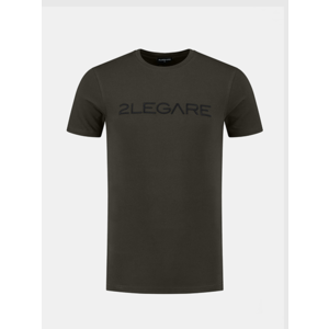 2LEGARE Embroidery T-Shirt - Army/Zwart