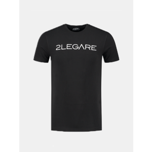 2LEGARE Embroidery T-Shirt - Black/White