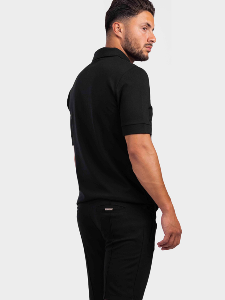 2LEGARE Zip Polo - Black