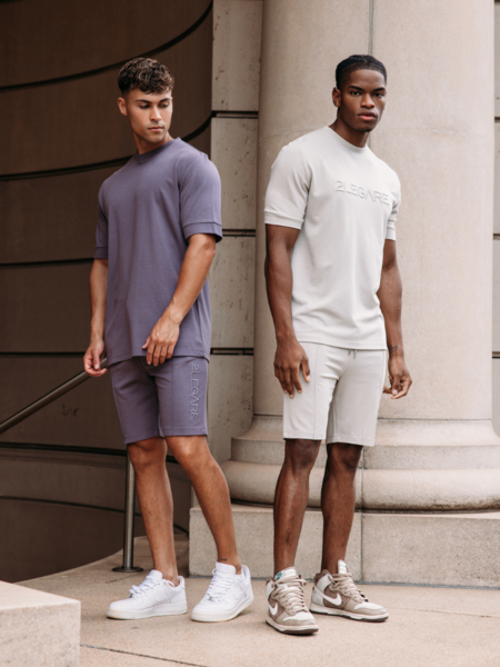 2LEGARE Oversized Basic T-Shirt - Steel Grey