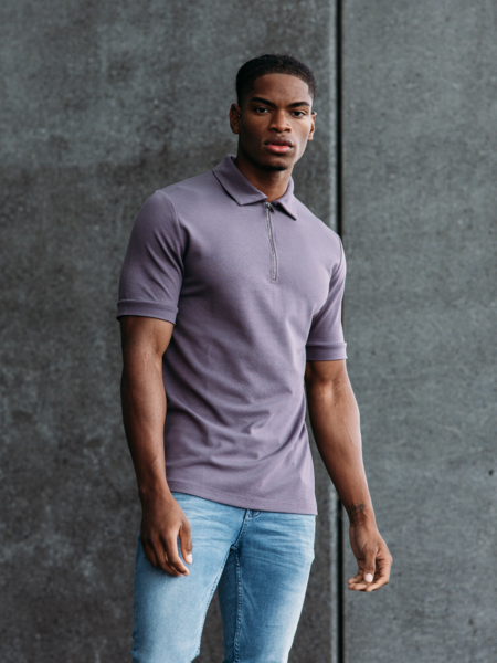 2LEGARE Rover Zip Polo - Steel Grey