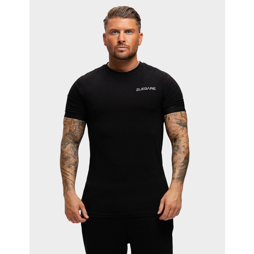 2LEGARE 2LEGARE Branded T-Shirt - Black