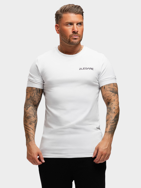 2LEGARE Branded T-Shirt - White