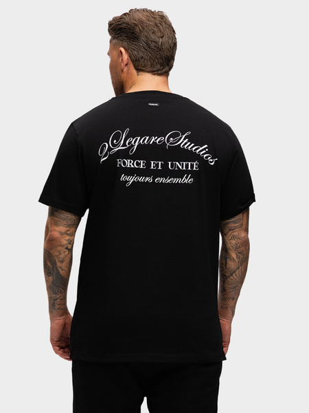 2LEGARE Force Et Unite T-Shirt - Black