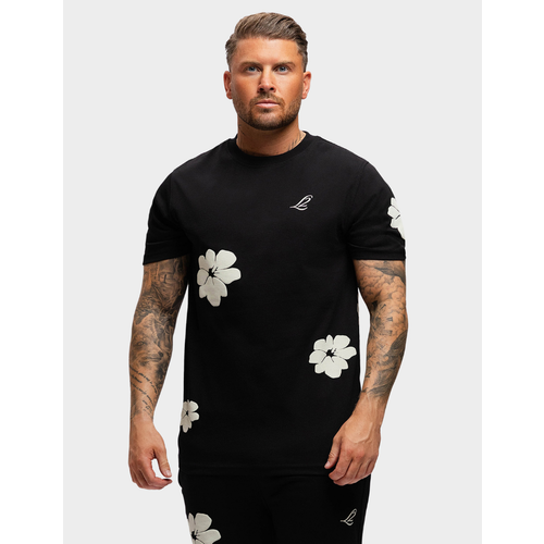 2LEGARE 2LEGARE Flower T-Shirt - Black/White