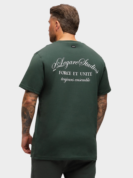 2LEGARE Force Et Unite T-Shirt - Green