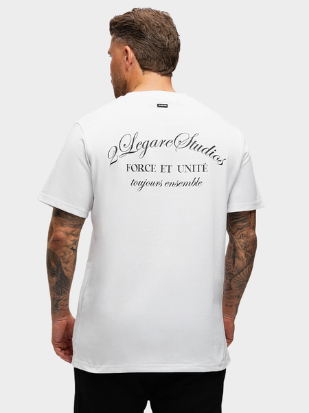 2LEGARE Force Et Unite T-Shirt - White