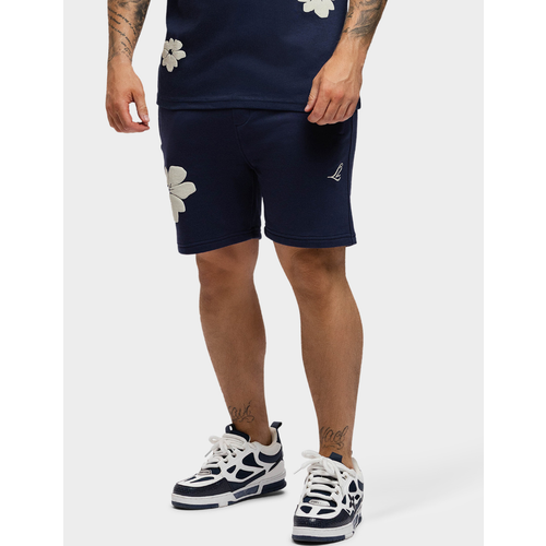 2LEGARE 2LEGARE Flower Short - Navy/White