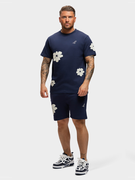 2LEGARE Flower Short - Navy/White 2LEGARE 2LEGARE Flower Short - Navy/White
