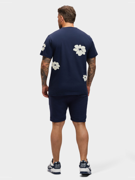 2LEGARE Flower Short - Navy/White 2LEGARE 2LEGARE Flower Short - Navy/White