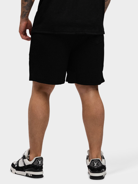 2LEGARE Embroidery Short - Black 2LEGARE 2LEGARE Embroidery Short - Black