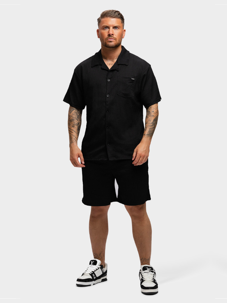 2LEGARE Embroidery Short - Black 2LEGARE 2LEGARE Embroidery Short - Black