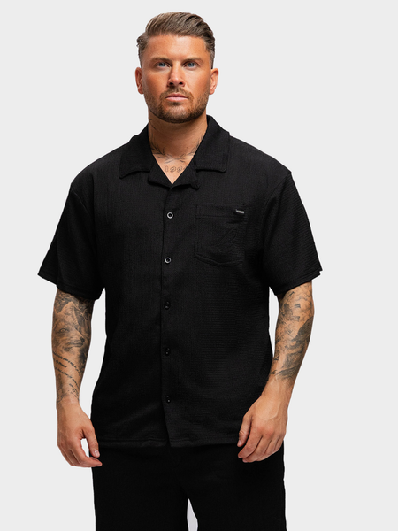 2LEGARE Embroidery Shirt - Black