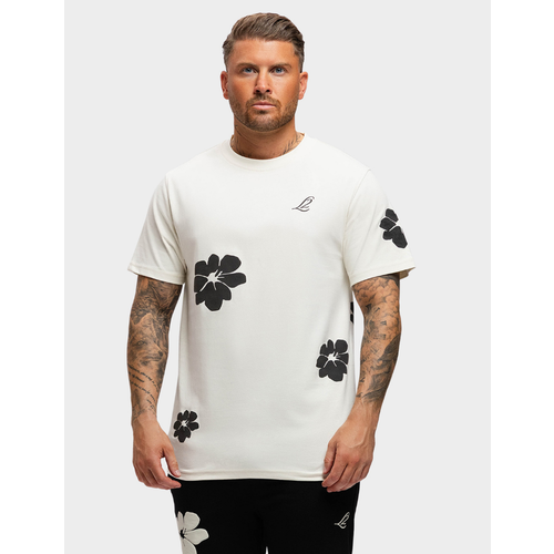 2LEGARE 2LEGARE Flower T-Shirt - Offwhite/Black