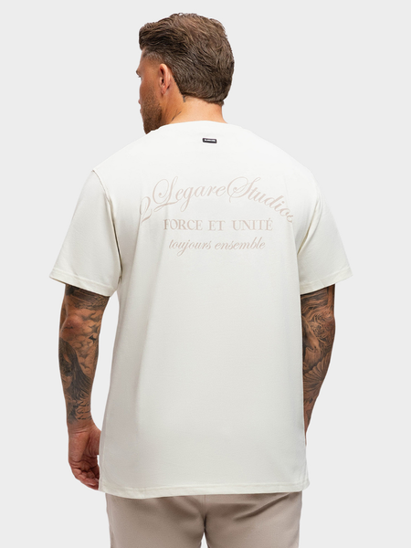 2LEGARE Force Et Unite T-Shirt - Off White