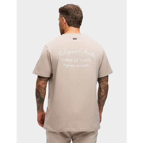 2LEGARE 2LEGARE Force Et Unite T-Shirt - Beige
