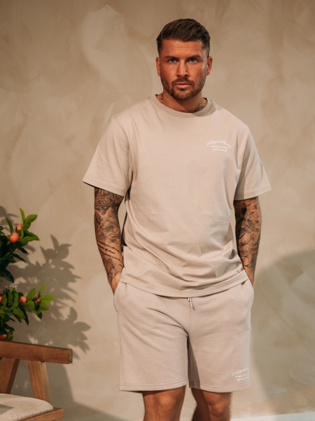 2LEGARE Force Et Unite T-Shirt - Beige 2LEGARE 2LEGARE Force Et Unite T-Shirt - Beige