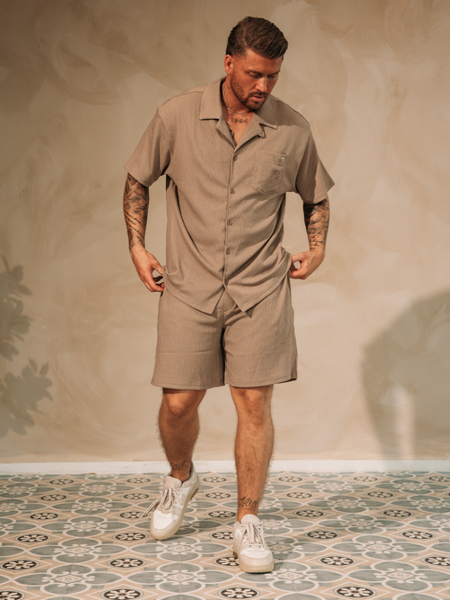 2LEGARE Embroidery Short - Beige 2LEGARE 2LEGARE Embroidery Short - Beige