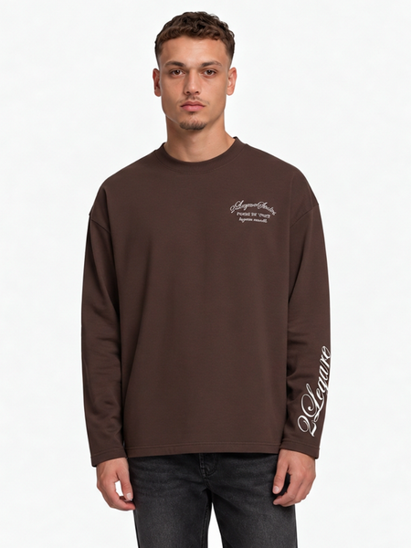 2LEGARE Force et Unite Longsleeve T-Shirt - Dark Brown