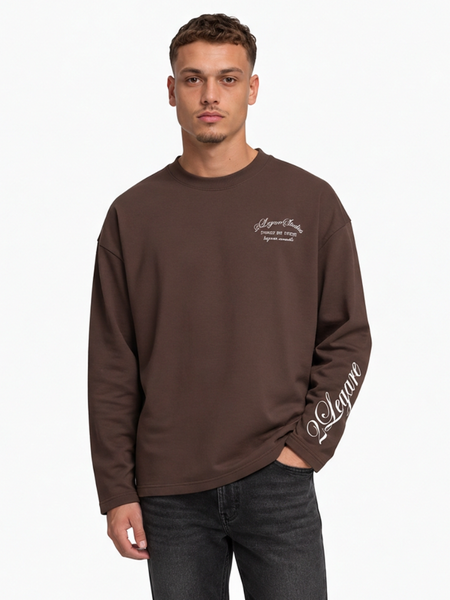 2LEGARE Force et Unite Longsleeve T-Shirt - Dark Brown 2LEGARE 2LEGARE Force et Unite Longsleeve T-Shirt - Dark Brown