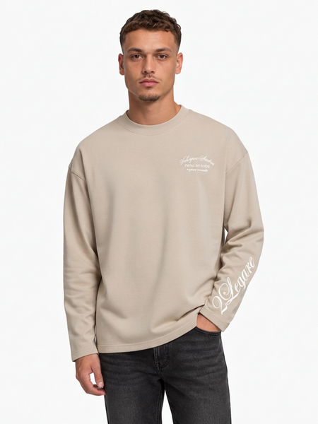 2LEGARE Force et Unite Longsleeve T-Shirt - Beige 2LEGARE 2LEGARE Force et Unite Longsleeve T-Shirt - Beige