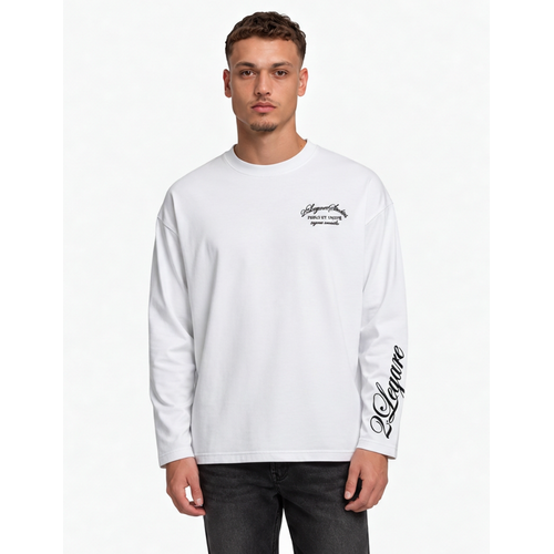 2LEGARE 2LEGARE Force et Unite Longsleeve T-Shirt - White