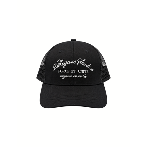 2LEGARE 2LEGARE Force et Unite Trucker Cap - Black/White 2LEGARE 2LEGARE Force et Unite Trucker Cap - Black/White