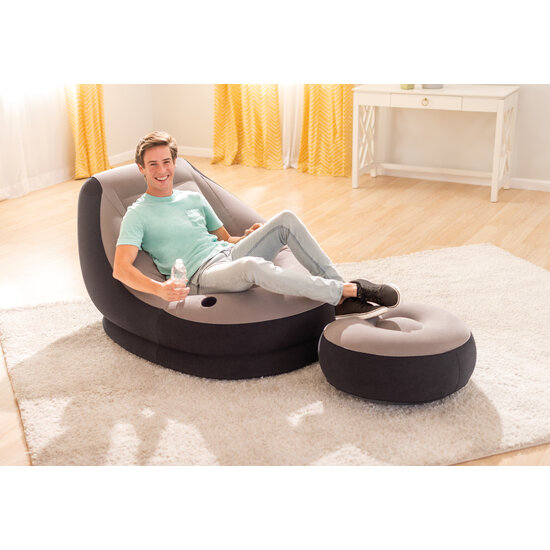Intex Ultra Lounge relax stoel + poef