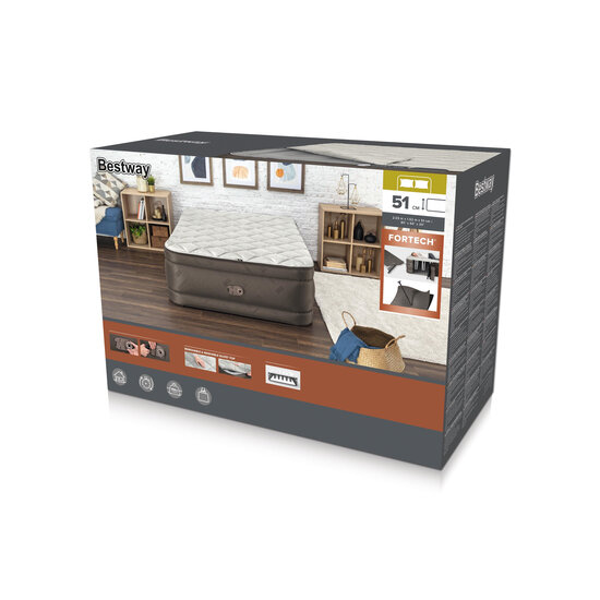 Bestway luchtmatras fortech 51 cm queen - 2 persoons