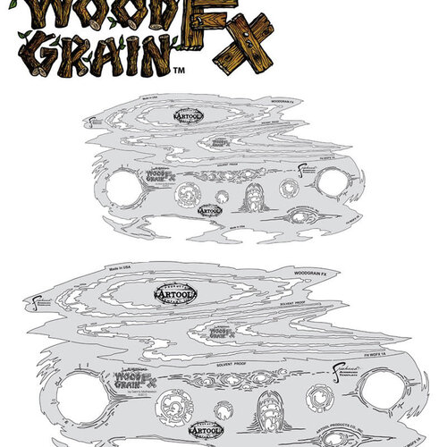 Artool Artool Wood Grain FX Freehand Airbrush Template Set by Dennis Mathewson