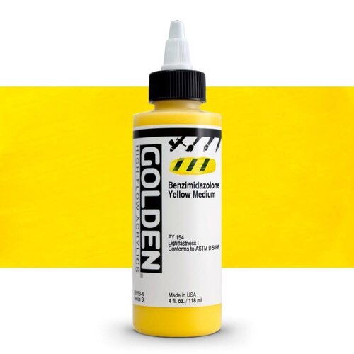 Golden High Flow Acrylics GOLDEN High Flow Acrylics - 8553 Benzimidazolone Yellow Medium