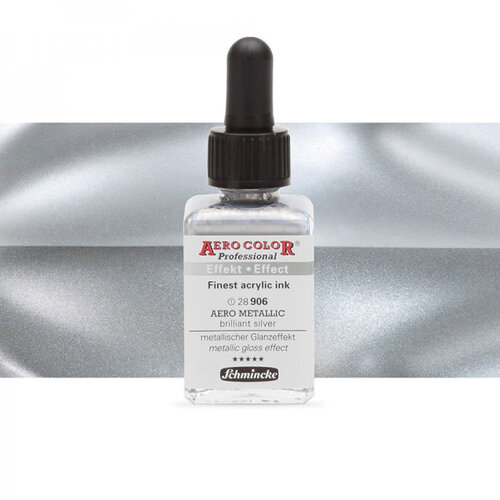 Schmincke Schmincke AERO Color Effect Colours 28 ml - 28906 AERO Metallic Brilliant Silver