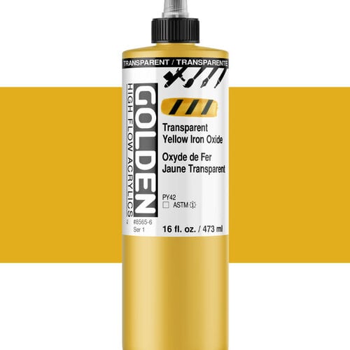 Golden High Flow Acrylics GOLDEN High Flow Acrylics Transparent - 8565 Transparent Yellow Iron Oxide