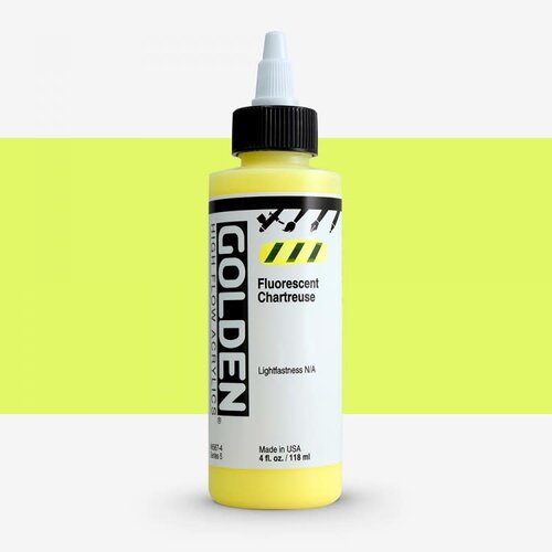 Golden High Flow Acrylics GOLDEN High Flow Acrylics Fluorecent - 8567 Fluorescent Chartreuse