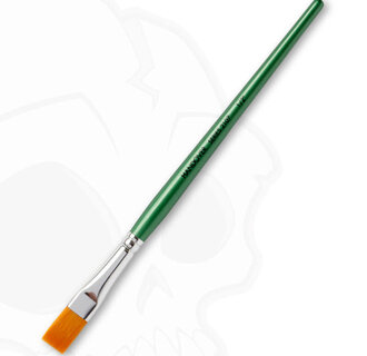 Synthetic Flat One Stroke Brush "Green Handle" size: 1/2" (13 mm)