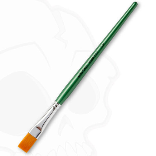 A. S. Handover Handover series 2107 - Synthetic Flat One Stroke Brush "Green Handle" taille: 1/2" (13 mm)