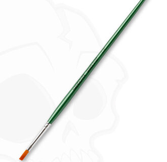 Synthetic Flat One Stroke Brush "Green Handle" size: 1/8" (3 mm)