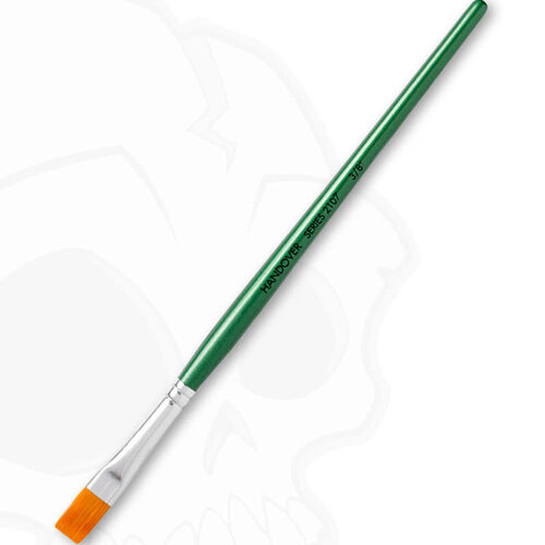 A. S. Handover Handover series 2107 - Synthetic Flat One Stroke Brush "Green Handle" size: 3/8" (10 mm)