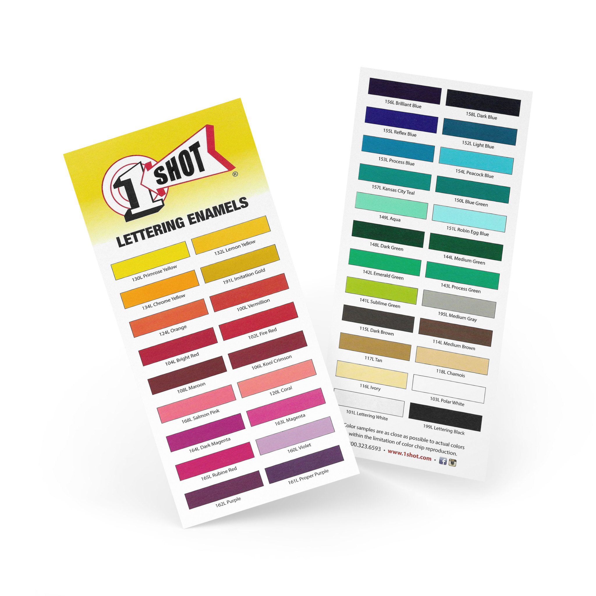 1 Shot Lettering Enamels Color Chart