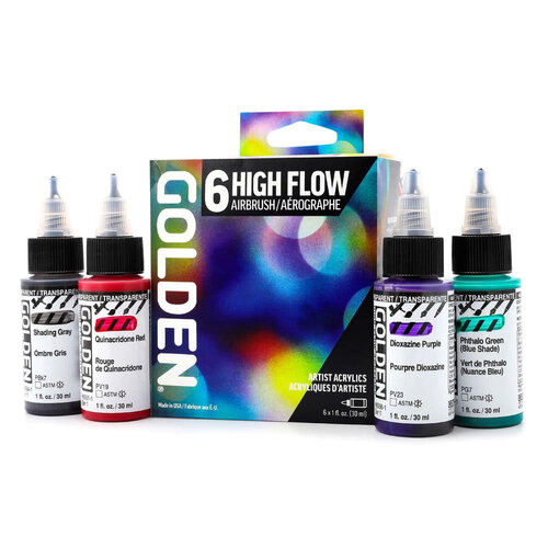 Golden High Flow Acrylics GOLDEN High Flow Airbrush Set