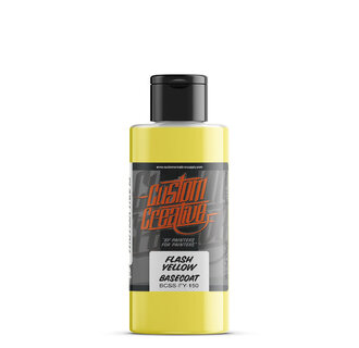 Custom Creative Solvent-Based Base SOLID Airbrush Colors - Flash Yellow 150 ml
